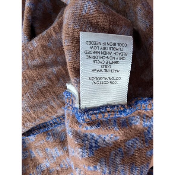 Ann Taylor Loft Blue & Tan Chevron Print Dress S - Picture 5 of 7